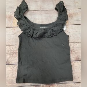 American Eagle laced ruffle tank